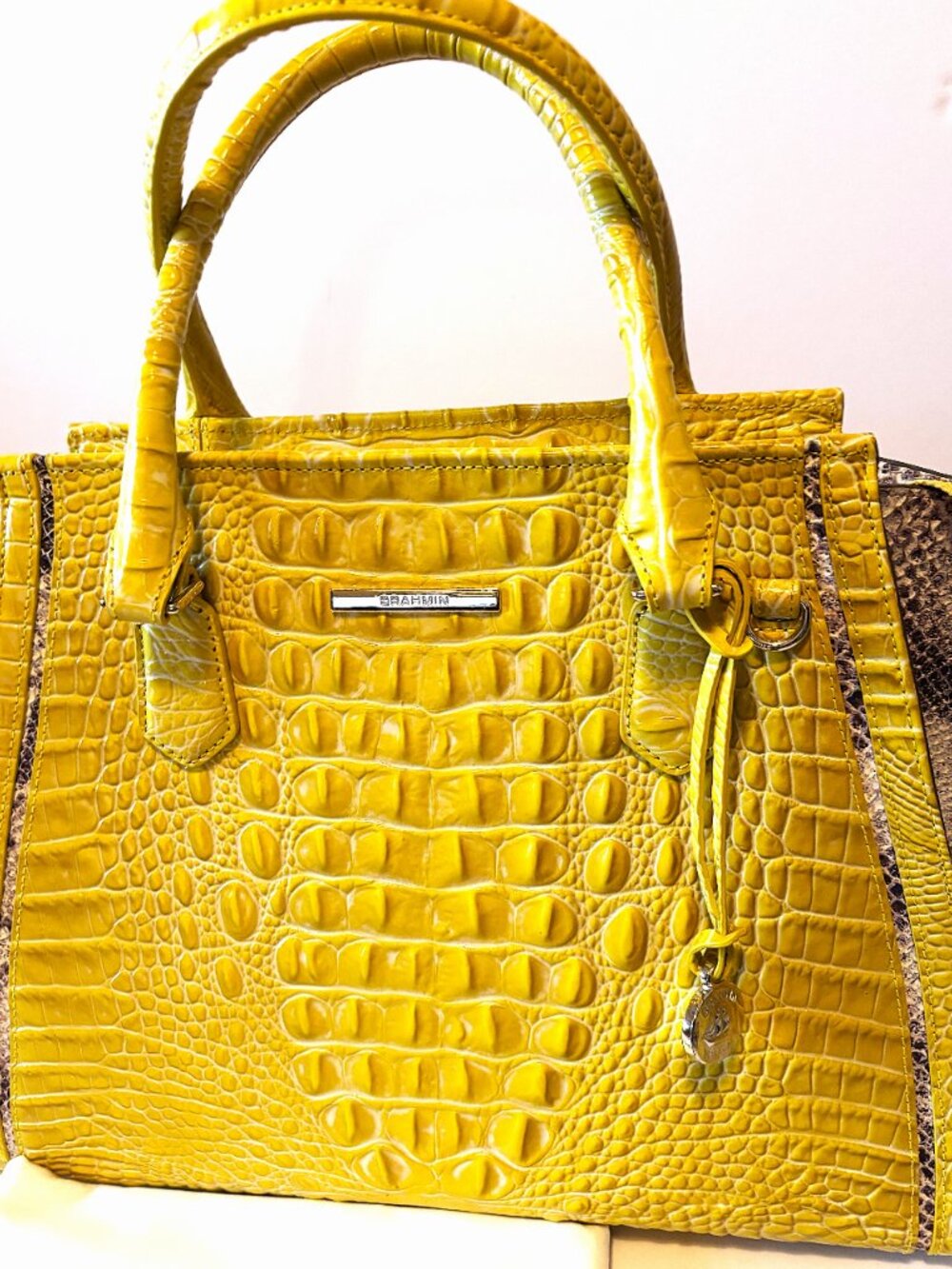 Brahmin Priscilla Satchel Sunflower Astaire - Picture 2 of 6